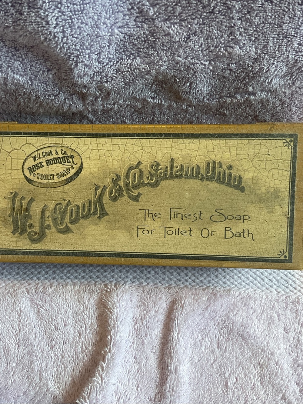 W.J. Cook & Co. Vintage Soap Box - Yellow Beige